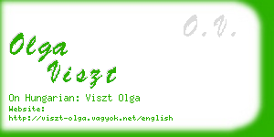 olga viszt business card